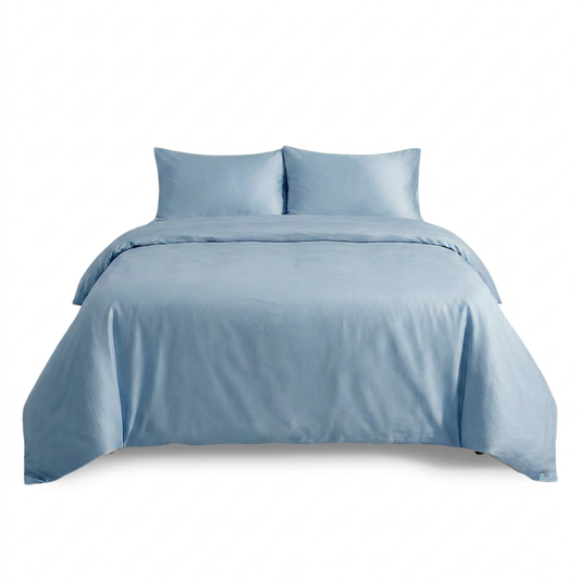 Dekbedovertrek Katoen Satijn 300TC - Blauw