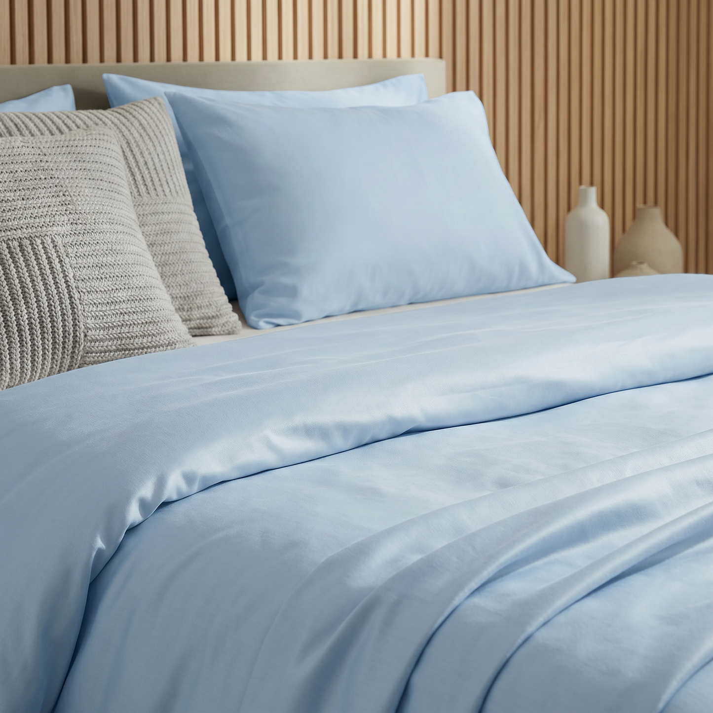 Dekbedovertrek - 100% Katoen Satijn 300TC - Blauw