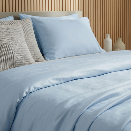 Dekbedovertrek - 100% Katoen Satijn 300TC - Blauw