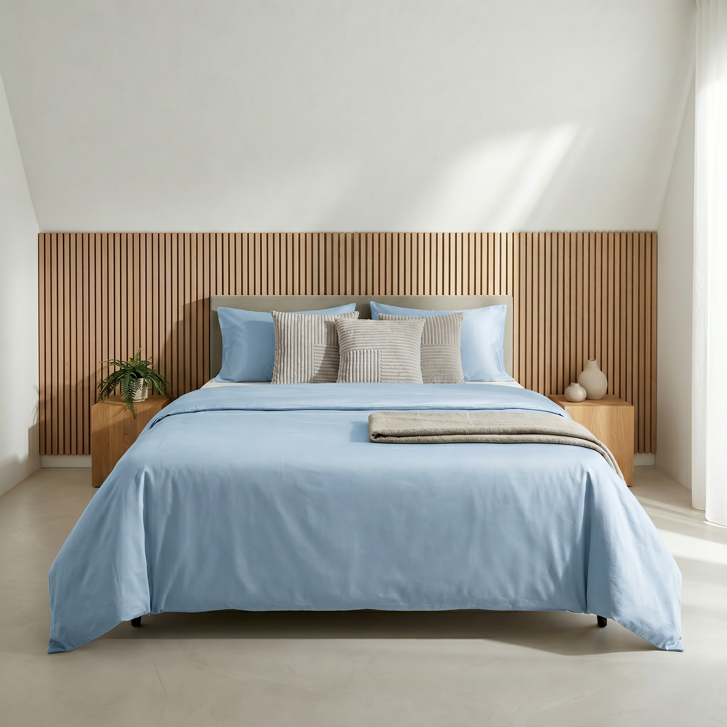 Dekbedovertrek - 100% Katoen Satijn 300TC - Blauw